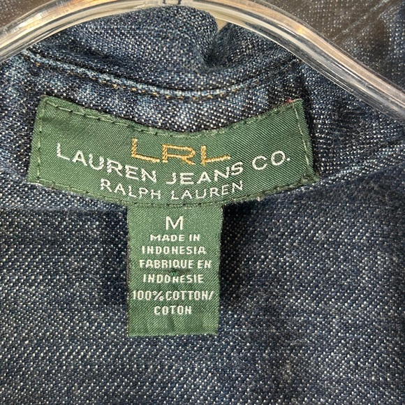 RALPH LAUREN JEANS CO WOMANS SHIRT DRESS LRL BLUE MEDIUM ACADEMIA TEACHER CASUAL - Picture 6 of 11